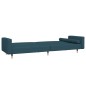 vidaXL Sofá cama de 2 plazas con dos almohadas terciopelo azul vidaXL Sofá cama de 2 plazas con dos almohadas terciopelo azul