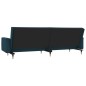 vidaXL Sofá cama de 2 plazas con dos almohadas terciopelo azul vidaXL Sofá cama de 2 plazas con dos almohadas terciopelo azul