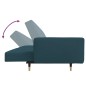 vidaXL Sofá cama de 2 plazas con dos almohadas terciopelo azul vidaXL Sofá cama de 2 plazas con dos almohadas terciopelo azul