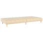 vidaXL Sofá cama de 2 plazas tela color crema vidaXL Sofá cama de 2 plazas tela color crema