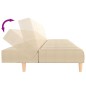 vidaXL Sofá cama de 2 plazas tela color crema vidaXL Sofá cama de 2 plazas tela color crema