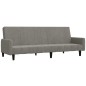vidaXL Sofá cama de 2 plazas terciopelo gris claro vidaXL Sofá cama de 2 plazas terciopelo gris claro