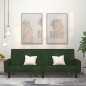 vidaXL Sofá cama de 2 plazas terciopelo verde oscuro vidaXL Sofá cama de 2 plazas terciopelo verde oscuro