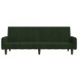 vidaXL Sofá cama de 2 plazas terciopelo verde oscuro vidaXL Sofá cama de 2 plazas terciopelo verde oscuro