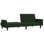 vidaXL Sofá cama de 2 plazas terciopelo verde oscuro vidaXL Sofá cama de 2 plazas terciopelo verde oscuro