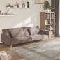 vidaXL Sofá cama de 2 plazas con dos almohadas tela gris taupe vidaXL Sofá cama de 2 plazas con dos almohadas tela gris taupe
