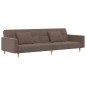 vidaXL Sofá cama de 2 plazas con dos almohadas tela gris taupe vidaXL Sofá cama de 2 plazas con dos almohadas tela gris taupe