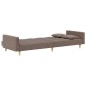 vidaXL Sofá cama de 2 plazas con dos almohadas tela gris taupe vidaXL Sofá cama de 2 plazas con dos almohadas tela gris taupe