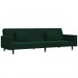 vidaXL Sofá cama de 2 plazas con dos almohadas terciopelo verde oscuro vidaXL Sofá cama de 2 plazas con dos almohadas terciopelo verde oscuro