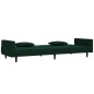 vidaXL Sofá cama de 2 plazas con dos almohadas terciopelo verde oscuro vidaXL Sofá cama de 2 plazas con dos almohadas terciopelo verde oscuro