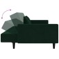 vidaXL Sofá cama de 2 plazas con dos almohadas terciopelo verde oscuro vidaXL Sofá cama de 2 plazas con dos almohadas terciopelo verde oscuro