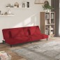 vidaXL Sofá cama de 2 plazas con dos almohadas terciopelo rojo tinto vidaXL Sofá cama de 2 plazas con dos almohadas terciopelo rojo tinto
