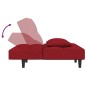 vidaXL Sofá cama de 2 plazas con dos almohadas terciopelo rojo tinto vidaXL Sofá cama de 2 plazas con dos almohadas terciopelo rojo tinto