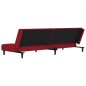 vidaXL Sofá cama de 2 plazas con dos almohadas terciopelo rojo tinto vidaXL Sofá cama de 2 plazas con dos almohadas terciopelo rojo tinto