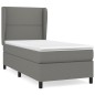 vidaXL Cama box spring con colchón tela gris oscuro 90x190 cm vidaXL Cama box spring con colchón tela gris oscuro 90x190 cm