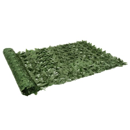 vidaXL Pantalla de balcón de hojas verde oscuro 200x150 cm
