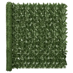 vidaXL Pantalla de balcón de hojas verde oscuro 200x150 cm