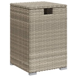 vidaXL Mesa cubierta para bombona de gas ratán gris claro 40x40x60 cm