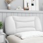 vidaXL Cabecero de cama acolchado cuero sintético blanco 80 cm vidaXL Cabecero de cama acolchado cuero sintético blanco 80 cm