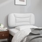 vidaXL Cabecero de cama acolchado cuero sintético blanco 80 cm vidaXL Cabecero de cama acolchado cuero sintético blanco 80 cm