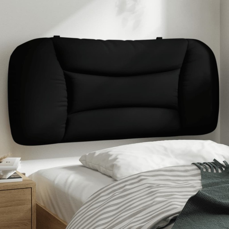 vidaXL Cabecero de cama acolchado tela negro 80 cm vidaXL Cabecero de cama acolchado tela negro 80 cm