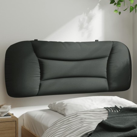 vidaXL Cabecero de cama acolchado tela gris oscuro 100 cm