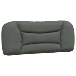 vidaXL Cabecero de cama acolchado tela gris oscuro 100 cm