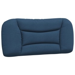 vidaXL Cabecero de cama acolchado tela azul 80 cm