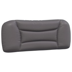 vidaXL Cabecero de cama acolchado cuero sintético gris 100 cm