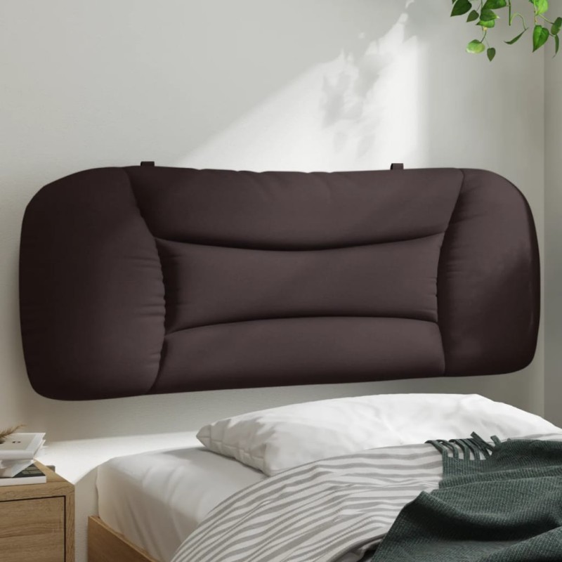 vidaXL Cabecero de cama acolchado tela marrón oscuro 100 cm