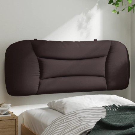 vidaXL Cabecero de cama acolchado tela marrón oscuro 100 cm