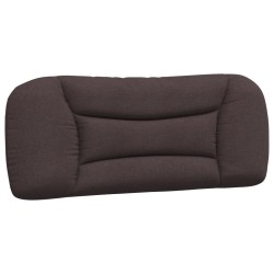 vidaXL Cabecero de cama acolchado tela marrón oscuro 100 cm