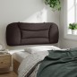 vidaXL Cabecero de cama acolchado tela marrón oscuro 100 cm