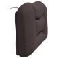 vidaXL Cabecero de cama acolchado tela marrón oscuro 100 cm