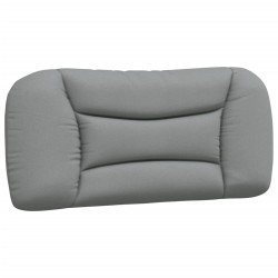 vidaXL Cabecero de cama acolchado tela gris claro 80 cm