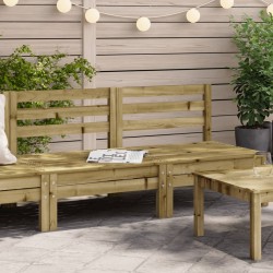 vidaXL Sofá de jardín sin reposabrazos 2 uds madera pino impregnada