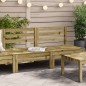 vidaXL Sofá de jardín sin reposabrazos 2 uds madera pino impregnada vidaXL Sofá de jardín sin reposabrazos 2 uds madera pino impregnada