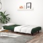 vidaXL Sofá cama de 2 plazas terciopelo verde oscuro vidaXL Sofá cama de 2 plazas terciopelo verde oscuro