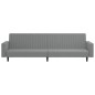 vidaXL Sofá cama de 2 plazas terciopelo gris claro