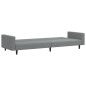 vidaXL Sofá cama de 2 plazas terciopelo gris claro