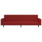 vidaXL Sofá cama de 2 plazas terciopelo color vino tinto vidaXL Sofá cama de 2 plazas terciopelo color vino tinto