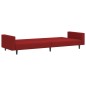 vidaXL Sofá cama de 2 plazas terciopelo color vino tinto vidaXL Sofá cama de 2 plazas terciopelo color vino tinto