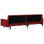vidaXL Sofá cama de 2 plazas terciopelo color vino tinto vidaXL Sofá cama de 2 plazas terciopelo color vino tinto