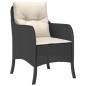 vidaXL Set de muebles jardín 5 pzas con cojines ratán sintético negro vidaXL Set de muebles jardín 5 pzas con cojines ratán sintético negro
