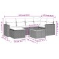 vidaXL Set sofás de jardín 7 piezas y cojines ratán sintético beige