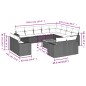vidaXL Set sofás de jardín con cojines 13 piezas ratán sintético gris vidaXL Set sofás de jardín con cojines 13 piezas ratán sintético gris