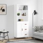vidaXL Aparador alto madera contrachapada blanco 69,5x34x180 cm vidaXL Aparador alto madera contrachapada blanco 69,5x34x180 cm