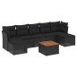 vidaXL Set de sofás de jardín 8 piezas y cojines ratán sintético negro vidaXL Set de sofás de jardín 8 piezas y cojines ratán sintético negro
