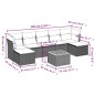vidaXL Set de sofás de jardín 8 piezas y cojines ratán sintético negro vidaXL Set de sofás de jardín 8 piezas y cojines ratán sintético negro