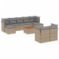vidaXL Juego de sofás jardín con cojines beige 10 pzas ratán sintético vidaXL Juego de sofás jardín con cojines beige 10 pzas ratán sintético